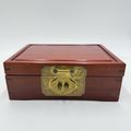 Chinese Classical Rosewood Brass Velvet Art Jew...