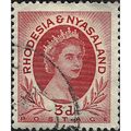 RHODESIA & NYASALAND, Queen Elizabeth II, red 1...