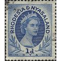 RHODESIA & NYASALAND, Queen Elizabeth II, blue ...