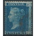 1858 SG47 2d Blue Plate 13 Good/Fine Used Check...