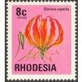 Rhodesia QEII 1976 8c Flame Lily Unmounted Mint...