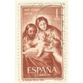 Spain 1959 - 1p reddish brown - Christmas - used