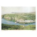 FISHGUARD BAY, PEMBROKESHIRE unused vintage pos...
