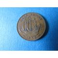 1956 QUEEN ELIZABETH II HALFPENNY FREE POST. (j...
