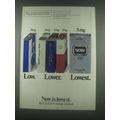 1985 Now Cigarettes Ad