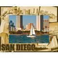 San Diego California Laser Engraved Wood Pictur...