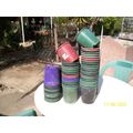 Round Plastic Plant Pots x 20.