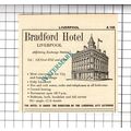 Bradford Hotel Liverpool Small Advert - 1958 Cu...