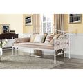 Twin White Metal Daybed with Scrolling Final De...