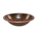 Oval Hammered Copper Bathroom Vessel Sink 17 x ...