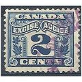Canada c1900 2c Indigo Excise Duty Fine Used