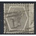1873 SG125 6d Grey Plate 12 Good+/Fine Used Win...