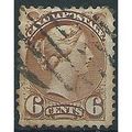 Canada 1876 SG86 6c Yellow-Brown Good/Fine Used...