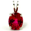 Created Ruby, 925 Sterling Silver Pendant, SP002