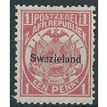 Swaziland 1889 SG1 1d Carmine Mounted Mint . .