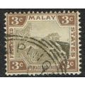 Federated Malay States 1904 3c Grey Brown and B...