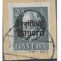 GER (BAVARIA) 1919 20pf KING LUDWIG III' (FREIS...