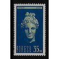 CYPRUS 1962 35M HEAD OF APHRODITE GREEN AND BLU...