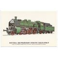 Steam Locomotive Royal Bavarian State Railway Postcard 54