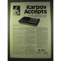 1979 JS&A Chess Computer Ad - Anatoli Karpov