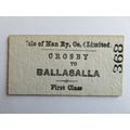 Isle of Man Railway Crosby-Ballasalla Ticket #287