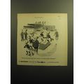 1958 National Airline Advertisement - Cartoon by Bandel Linn - Ice Skating