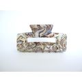 Rectangle gray abalone sea shell effect hair cl...