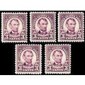 555, Mint F-VF NH 3¢ - WHOLESALE LOT OF 5 Stamp...