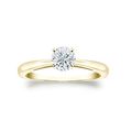 18K Gold Plated Sterling Silver Round 1.0ct Whi...