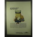 1966 Continental Airlines Ad - All Don't Feel The Same