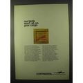 1966 Continental Airlines Ad - Birds Won't Sit on Cargo