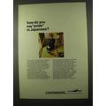 1966 Continental Airlines Ad - Say Pride in Japanese