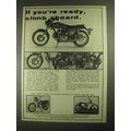 1972 Ducati 750 Twin Motorcycle Ad - Climb Aboard