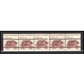 1898Ab 4c Stagecoach Fine MNH Dry Gum PNC 5/5 L...