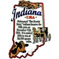 Indiana The Hoosier State Outline Montage Fridg...