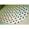 Christmas Bouquet Design Fabric Rounded Rectang...