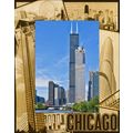 Chicago Landmarks Laser Engraved Wood Picture F...
