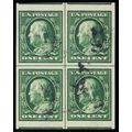 383, Used 1¢ Superb Center Line Block of Four S...