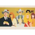 JR & Bobby Ewing Dallas TV Show Rare Painting P...