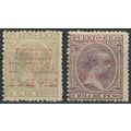 War Tax surch: 2 Values - Puerto Rico 1898 - NM...