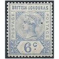 Br Honduras 1891 SG56 6c Ultramarine Mounted Mint.