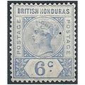 Br Honduras 1891 SG56 6c Ultramarine Mounted Mint.