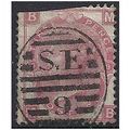 1872 SG103 3d Rose Plate 9 Good Used Filler "MB...
