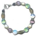 Bracelet #mg multi gems and Tibetan silver 8 in...