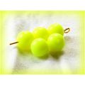 10 no. Fluorescent Yellow Neon Beads Round 8 mm...