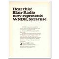 JOHN BLAIR COMPANY 1973 WNDR Syracuse New York ...