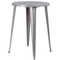 Outdoor 30-inch Round Metal Cafe Bar Patio Tabl...
