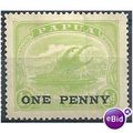 Papua 1917 SG106 1d on 1/2 Yellow-Green M/Mint ...