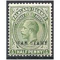 Falkland Islands 1918 SG70a 1/2d Yellow-Green W...