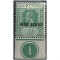 Fiji 1916 SG138a 1/2d Yellow-Green WAR STAMP Un...